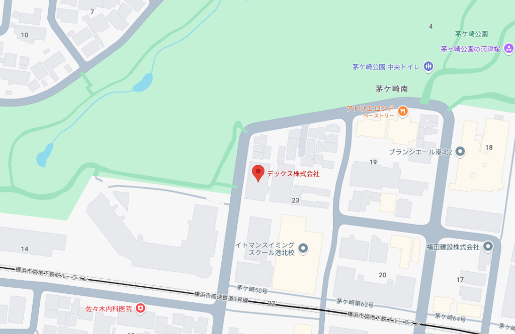 デックス株式会社のGoogleマップ