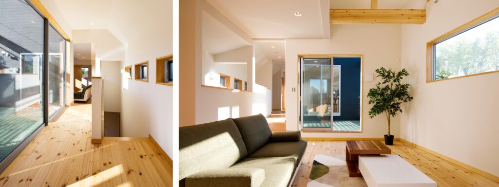 プリンシパルホームが手がけた洗練された住まいのリビングダイニング