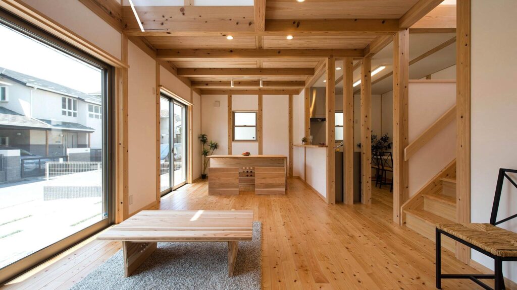 プリンシパルホームが手がけたナチュラルテイストの住まいのリビング