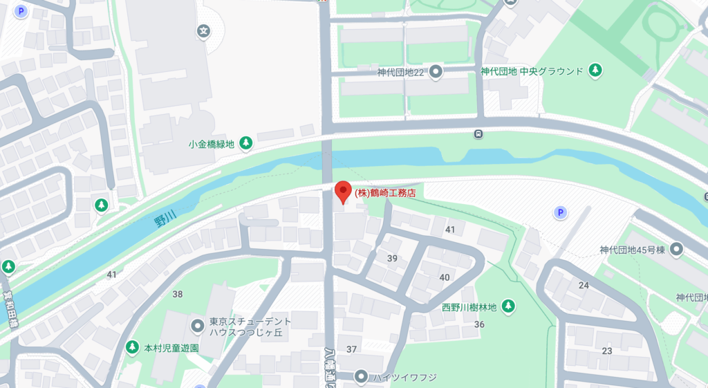 鶴崎工務店のGoogleマップ