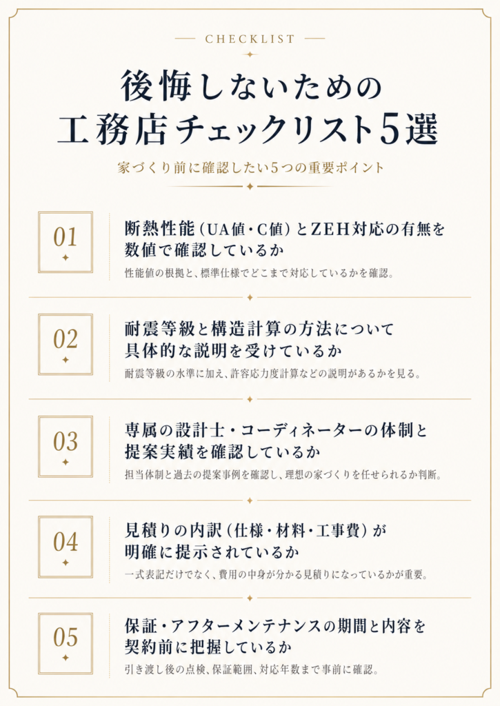 後悔しないための工務店チェックリスト5選